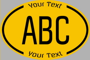 Oval Bumper Sticker